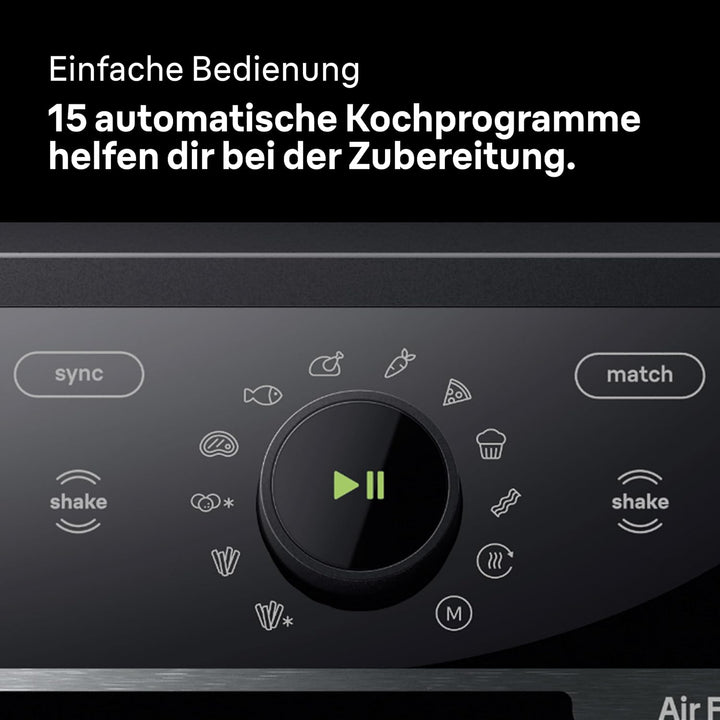 Braun TwinCook 5 – 2-in-1 Heissluftfritteuse 10L, Dual-Zone Airfryer mit Sync &amp; Match Funktion, Real