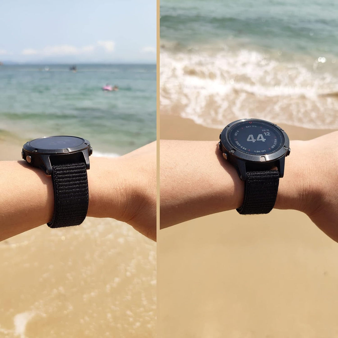 YOOSIDE 22mm Loop Nylon Armband für Garmin EPIX Pro 47mm / Fenix 6 / Fenix 5 / Fenix 7, Ultraleichte