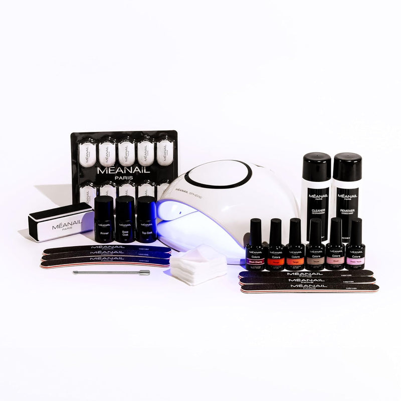 Nagelstudio Set komplett • Meanail® Paris SPHERE • Maniküre + Pediküre Starter Kit • 1 UV LED Lampe