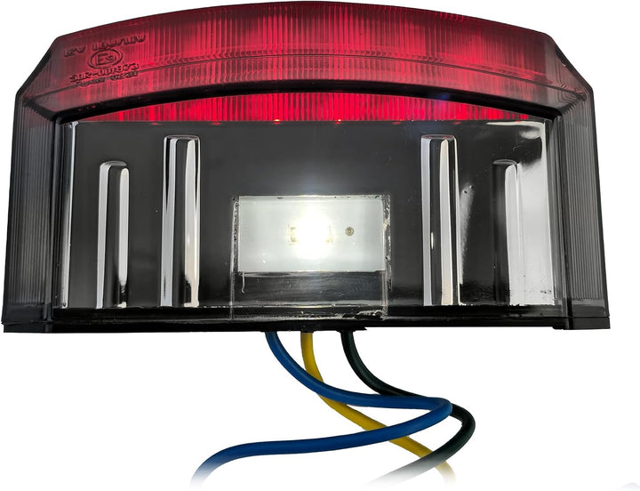 Tenzo-R Motorrad LED Rücklicht Bremslicht Universal Boston Style Custom Smoke E-geprüft
