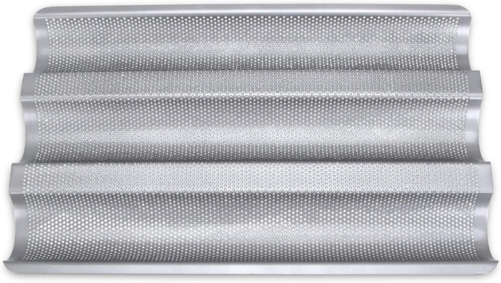 Staedter - Baguette Backblech - 37 x 24 cm - für 3 Baguettes H 2,5 cm - hochwertige Antihaftbeschich