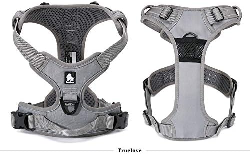 WINHYEPET Truelove Hundegeschirr No-Pull Reflektierendes verstellbar Haustiergeschirr mit 2 Leinencl