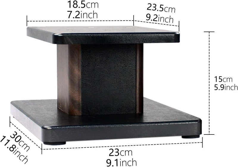 BQKOZFIN Lautsprecherständer 15 cm hoher Boxenständer Holz, 2er-Set, Speaker Stand geeignet für Rega