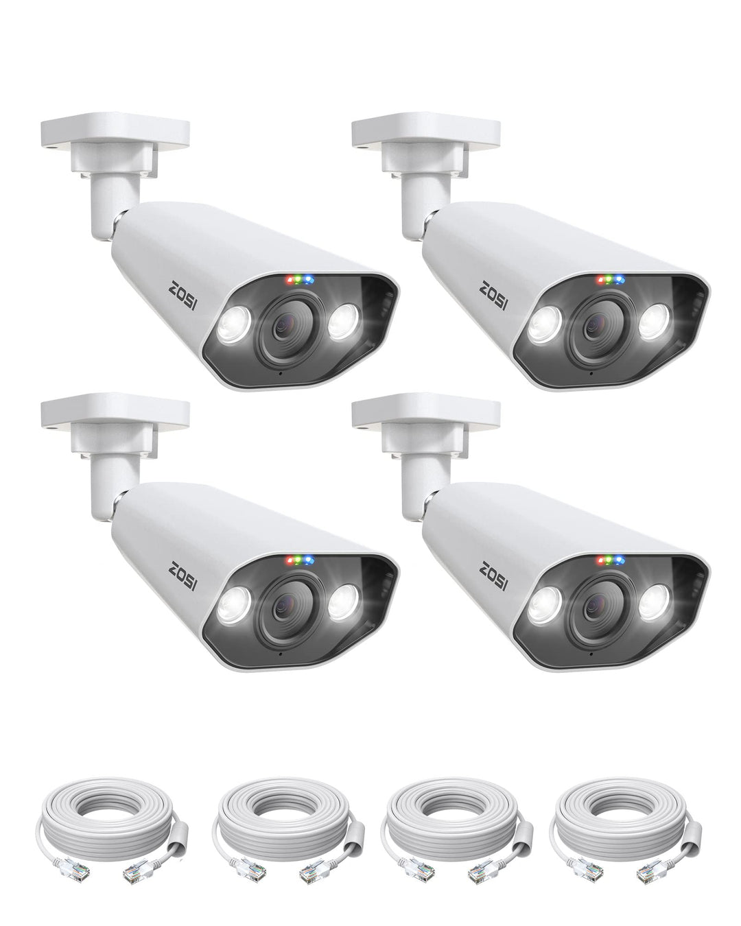 ZOSI 4K 8MP PoE Überwachungskamera Aussen, 3840×2160P Outdoor IP PoE Kamera mit Personenerkennung, F