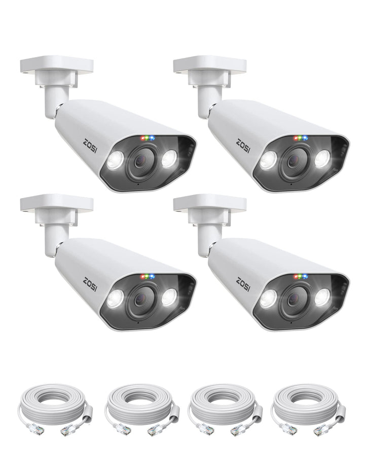 ZOSI 4K 8MP PoE Überwachungskamera Aussen, 3840×2160P Outdoor IP PoE Kamera mit Personenerkennung, F