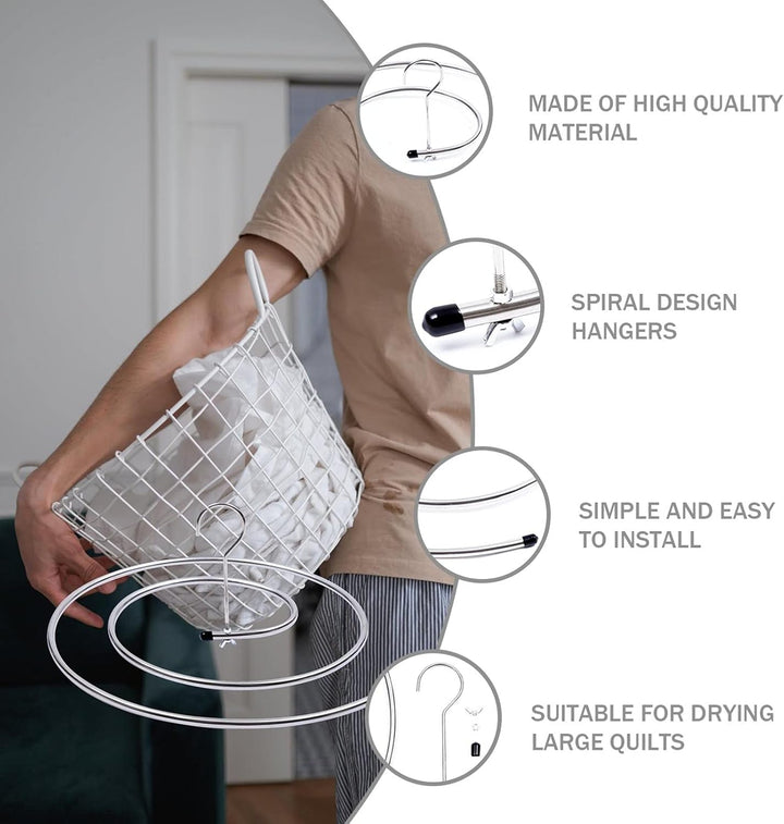 EXCEART Drying Rack Spirale Geformt Trocknen Rack Wäsche Ständer Kleiderbügel für Wohnheim Bett Blat