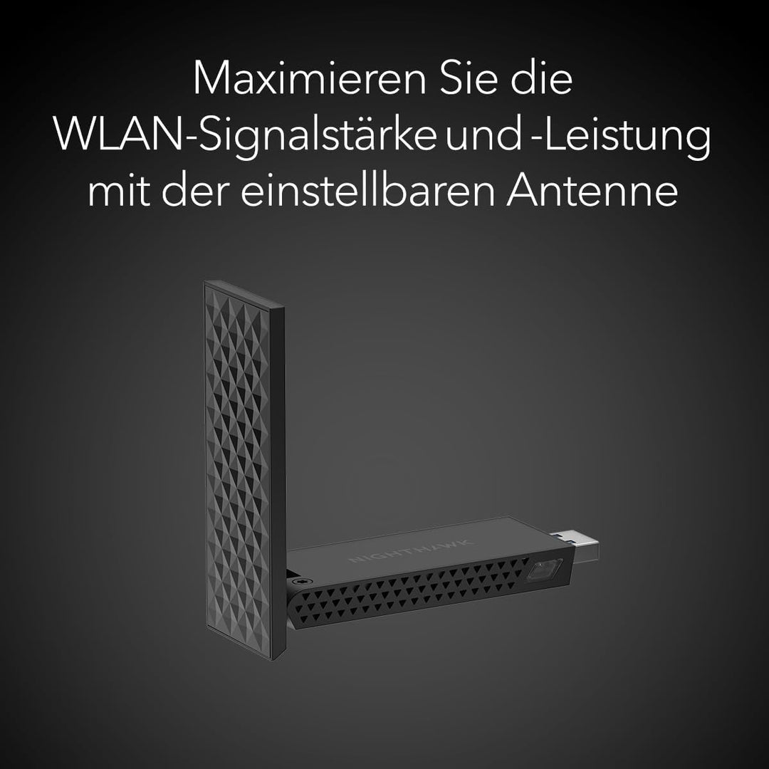 NETGEAR Nighthawk WiFi 7 USB 3.0-Adapter (A8500) – BE5000 Tri-Band Wireless Gigabit Speed (bis zu 5