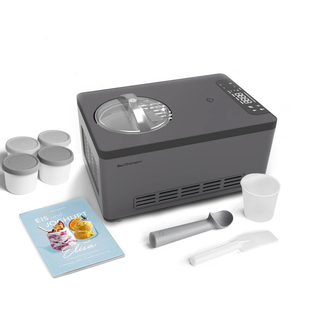 SPRINGLANE Eismaschine & Joghurtbereiter Elisa 2,0 L mit selbstkühlendem Kompressor 220 W, aus Edels