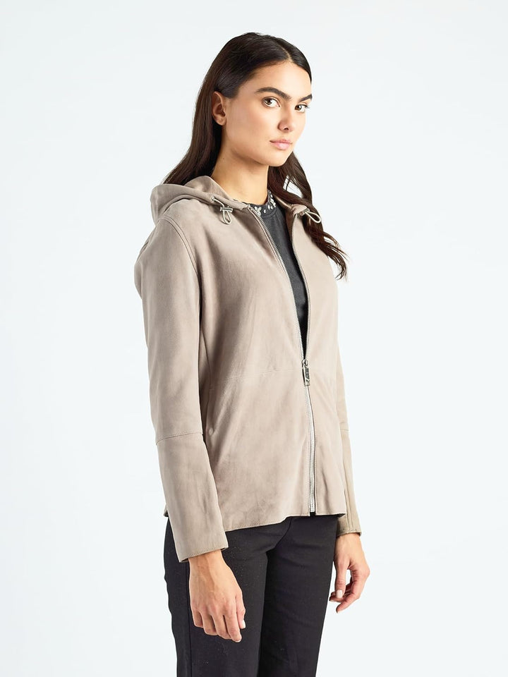 MAZE Damen Lederjacke 4202192 XL greige, XL greige