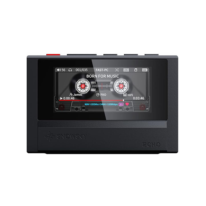 FiiO Echo Retro Hi-Res Digitaler Audio-Player, Dual-DAC-Bluetooth-Musik-Player, 4,4 mm symmetrischer