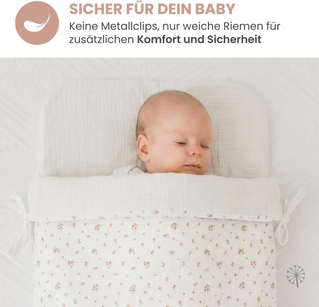 MIMUSELINA Fusssack Babyschale | Ganzjährige Einschlagdecke Winter/Sommer mit Herausnehmbarem Futter