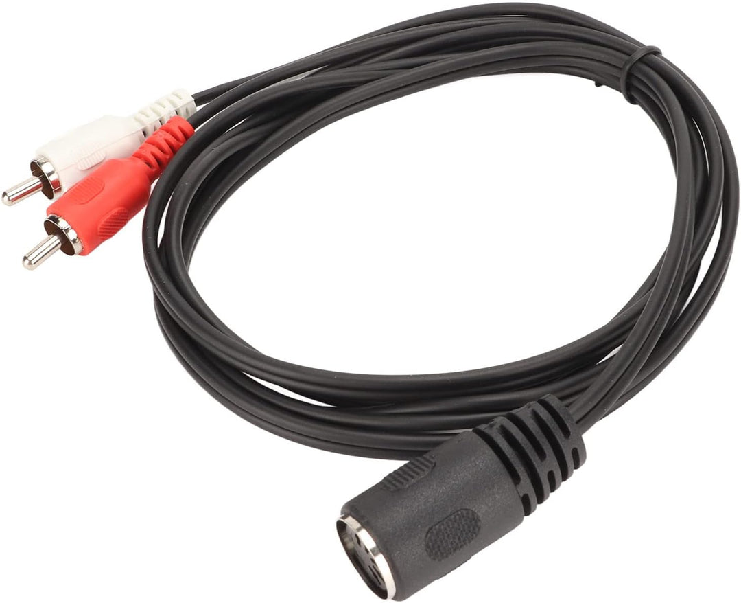 DIN 5 Pin auf Cinch Kabel, 5 Pin DIN Buchse auf 2 Cinch Stecker Kabel für Naim Olufsen Bang Quad Ste