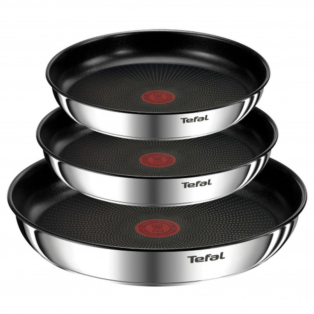 Tefal Ingenio Emotion Induktions-Kochgeschirr, 4-teilig, Edelstahl, stapelbar, Antihaftbeschichtung,