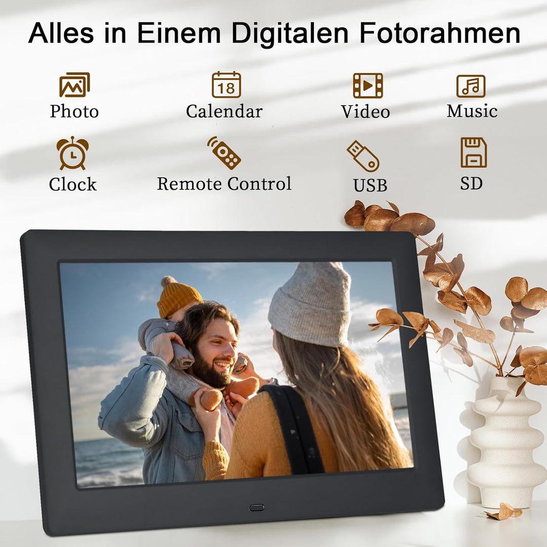 TSITSC 10.5 Zoll Digitaler Bilderrahmen, 1280 * 720 IPS Bildschirm Elektronischer Bilderrahmen Kalen
