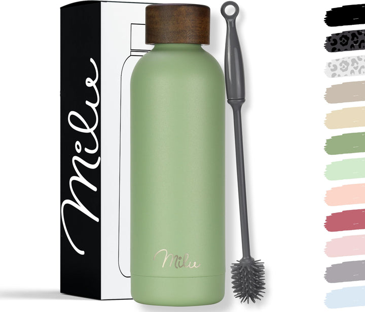 Milu Thermosflasche 1L Isolierte Edelstahl Thermo Trinkflasche Thermoskanne Auslaufsichere Isolierfl