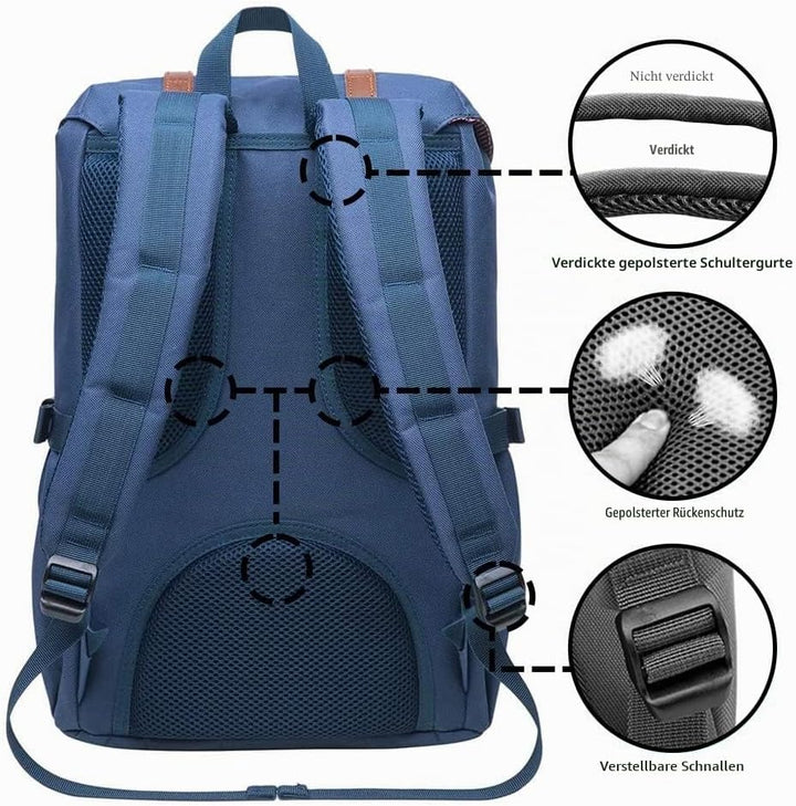 KAUKKO Ep5 Rucksack Daypack Unisex Einheitsgrösse Blau-7., Einheitsgrösse Blau-7.