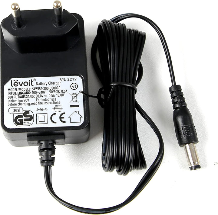 Levoit Akku Staubsauger-Adapter, 100-240V, 50/60Hz, 0,5A, geeignet Kabelloser Staubsauger