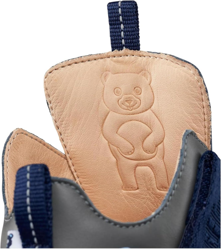 Affenzahn Barfussschuh Leder Buddy mit Klettverschluss Weich rutschfest Flexibel Reflektierend für J