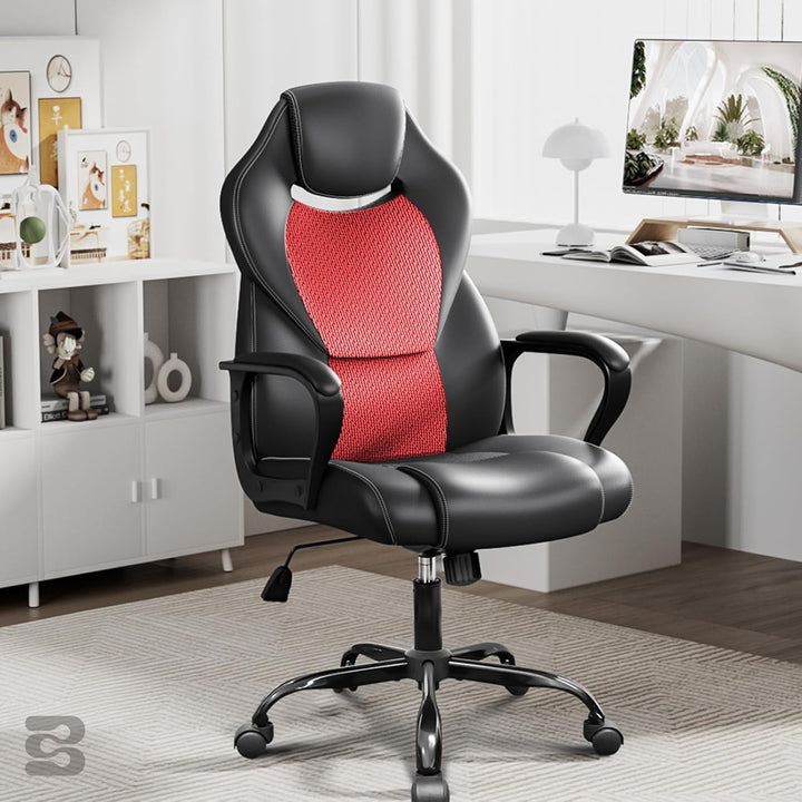 BASETBL Bürostuhl Racing Stuhl Gaming Stuhl Sessel Schreibtischstuhl Ergonomisch Drehstuhl Sportsitz
