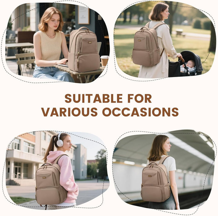 GOLF SUPAGS Lunch Rucksack, 16 Zoll Laptop Rucksack Schulrucksack mit Lsoliertes Kühltasche für Arbe