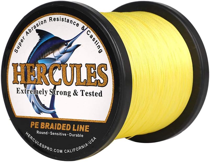 HERCULES Super Cast 100m - 2000m Yards Geflochtene Angelschnur 10lb - 300lb Test für Salzwasser Süss