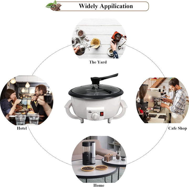 Home Kaffeeröster, Haushalt Elektrischer Kaffeebohne Baker Nuss Erdnuss Cashew Kastanien Röstmaschin