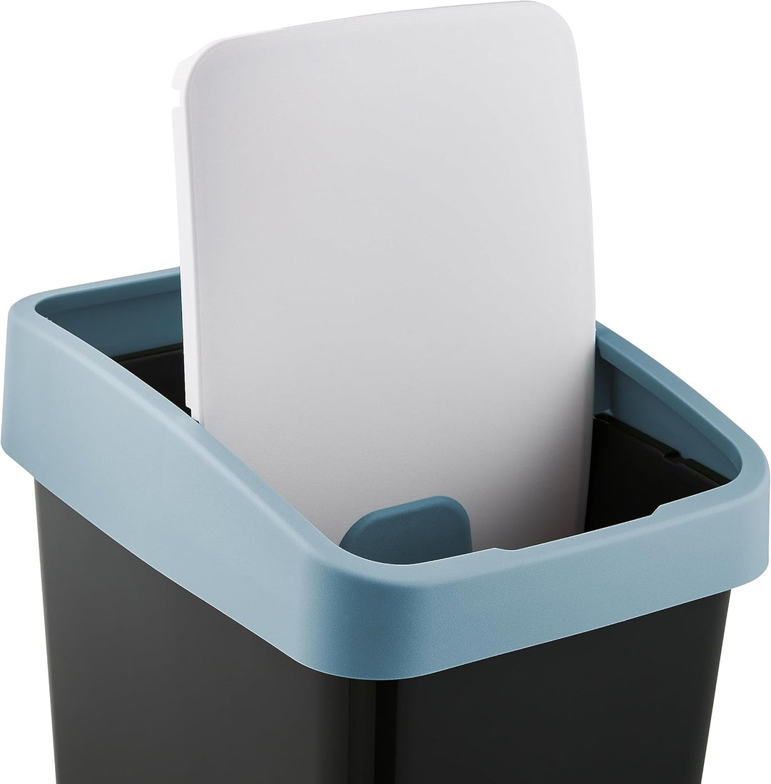 keeeper Premium Abfallbehälter mit Flip-Deckel, Soft Touch, 45 l, Magne, Nordic Blue 45 L Nordic Blu