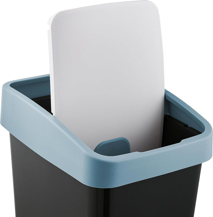 keeeper Premium Abfallbehälter mit Flip-Deckel, Soft Touch, 45 l, Magne, Nordic Blue 45 L Nordic Blu