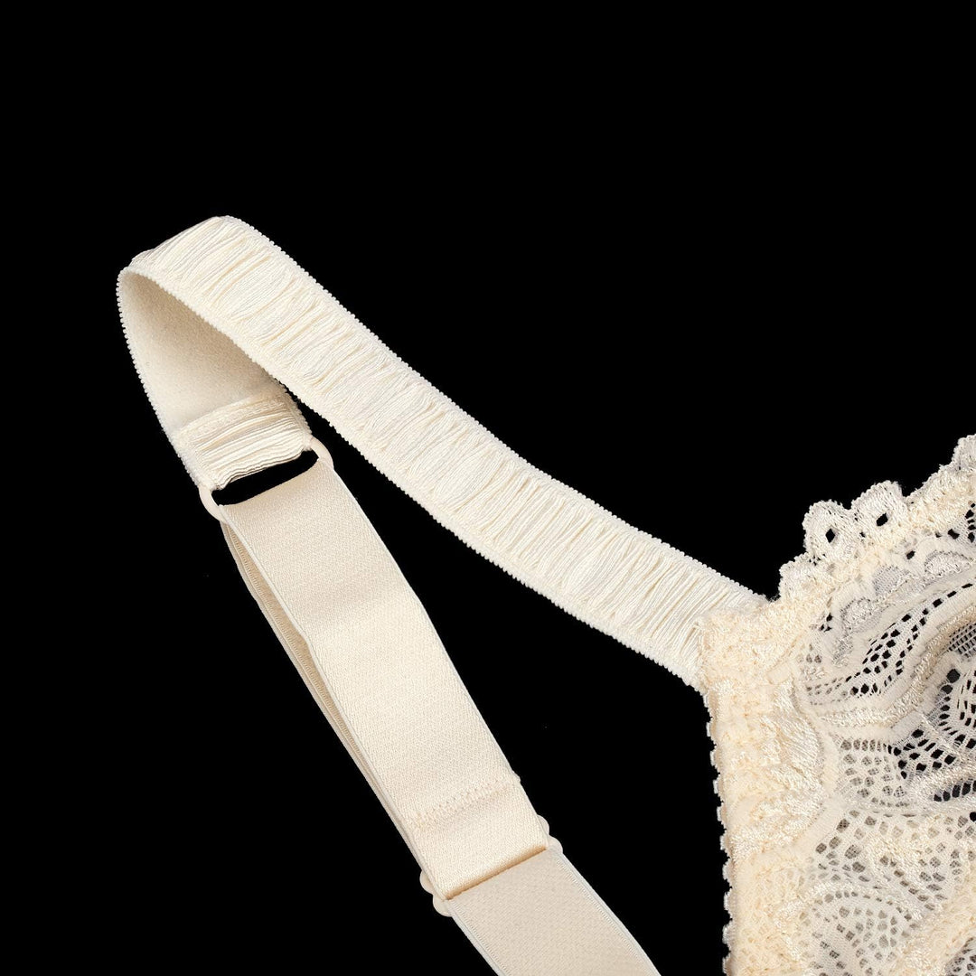 Wingslove Damen BH aus floraler Spitze Lace BH Bügel BH Ungepolstert Soft Cup Vollschalen 70C Nackt,