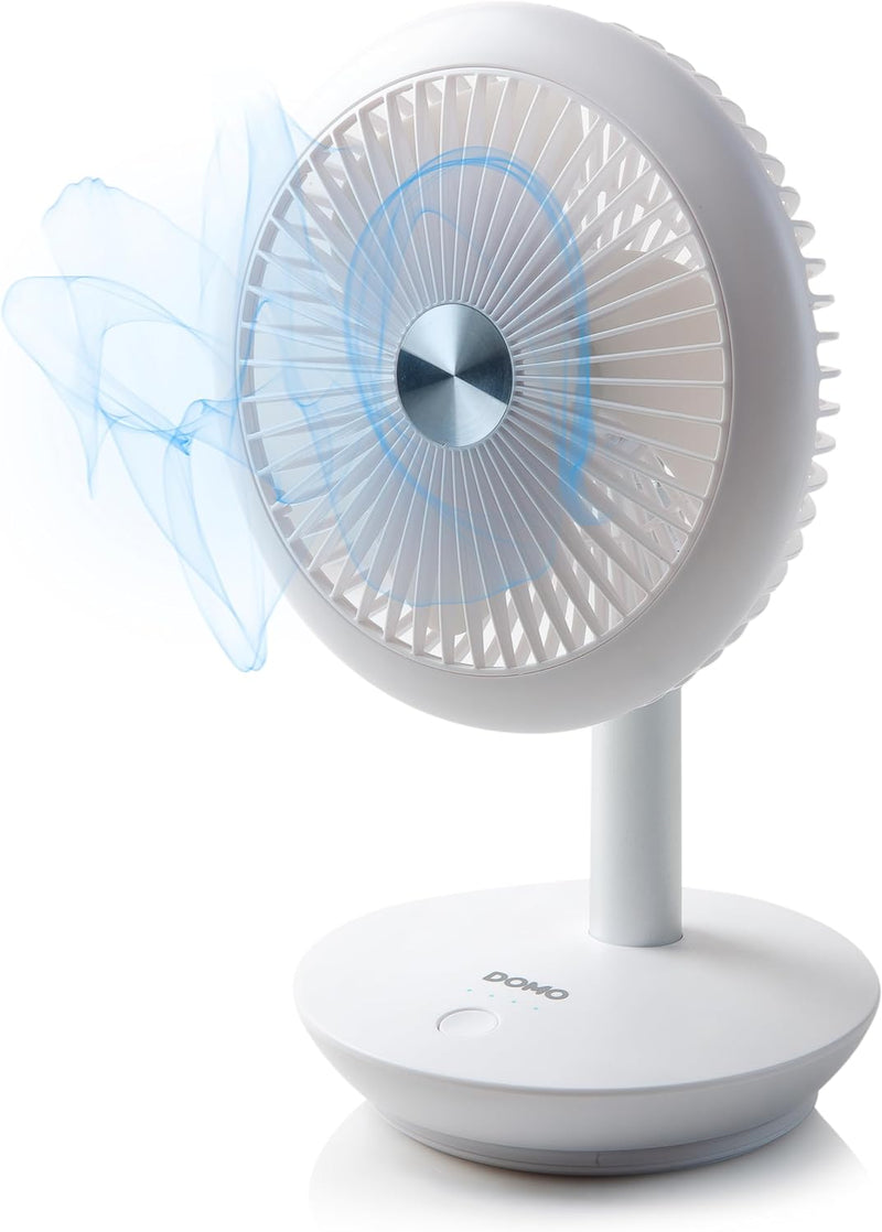 Domo DOMO DO8147 Tischventilator 5 W (Ø x H) 18 cm x 28.2 cm Weiss