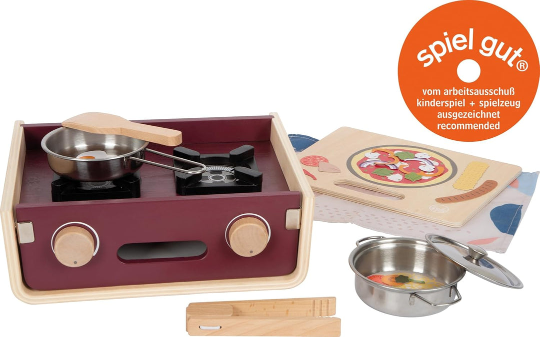 small foot Kinderküche Camping "tasty", Spielküche mit viel Zubehör, Rollenspielzeug für Kinder ab 3