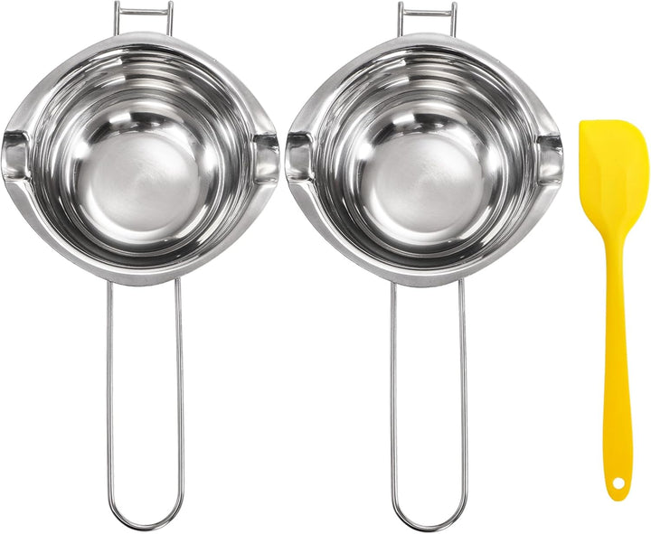 Lawei 2er set Wasserbad Schmelzschale 500ml Edelstahl Schokoladen Schmelztiegel Kerzen Schmelztopf m