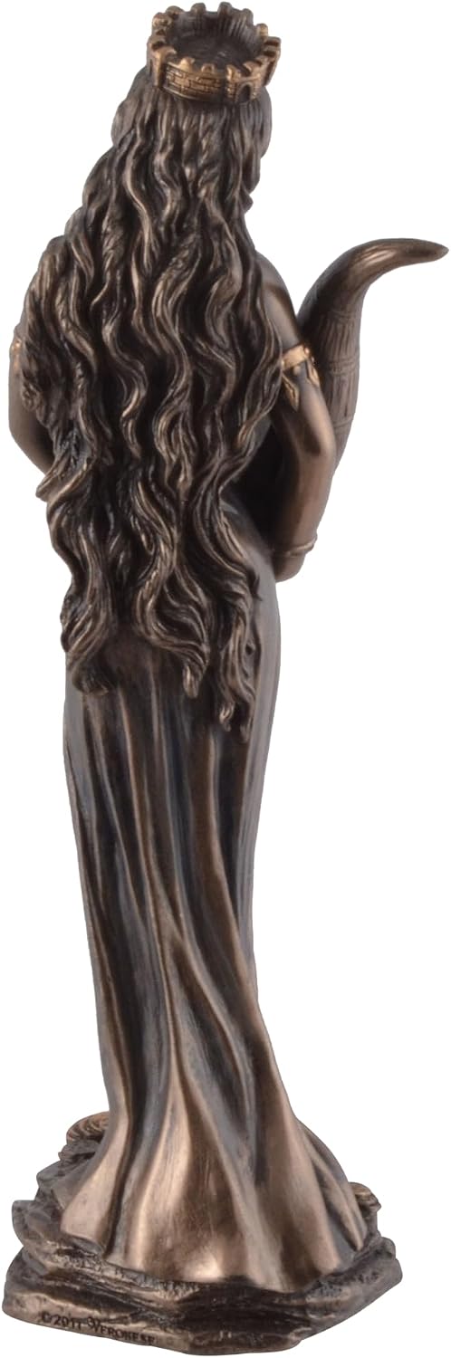 Römische Göttin Fortuna 19 cm bronziert Figur Glück Glückspiel Veronese
