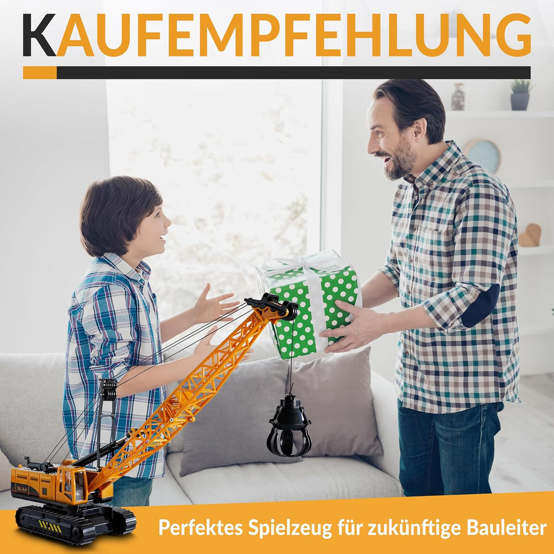 Raupenbagger Kettenbagger Baustellenfahrzeug Metall Kunststoff mit Rückzugsfunktion und Drehmechanis