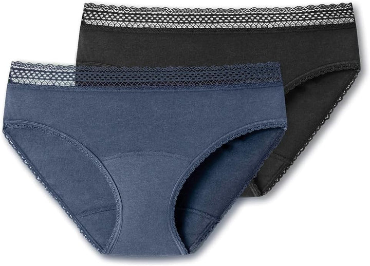 Schiesser Damen 2 Pack Menstruationswäsche/ Periodenslip Komfortschnitt auslaufsicher - Secret Care