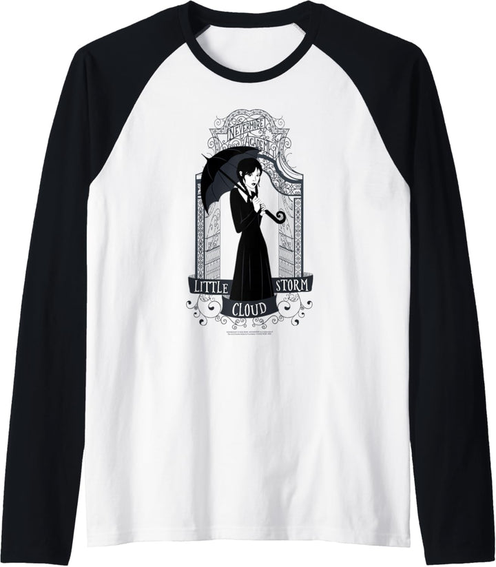 Wednesday Little Storm Cloud Nevermore Academy Gates Raglan