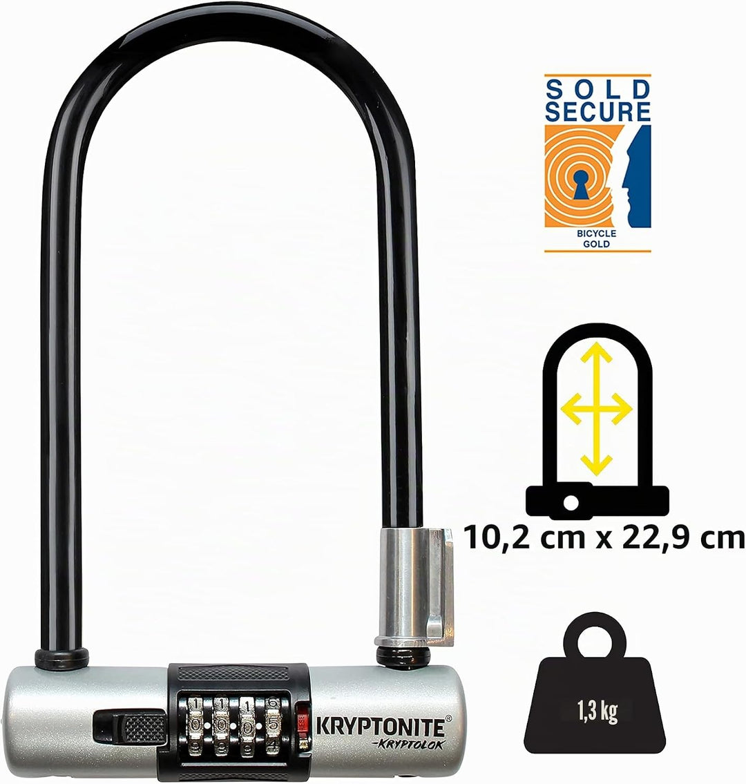 Kryptonite Unisex-Adult Antirrobo U KryptoLok Combo Komponenten und Ersatzteile, Mehrfarbig, One Siz