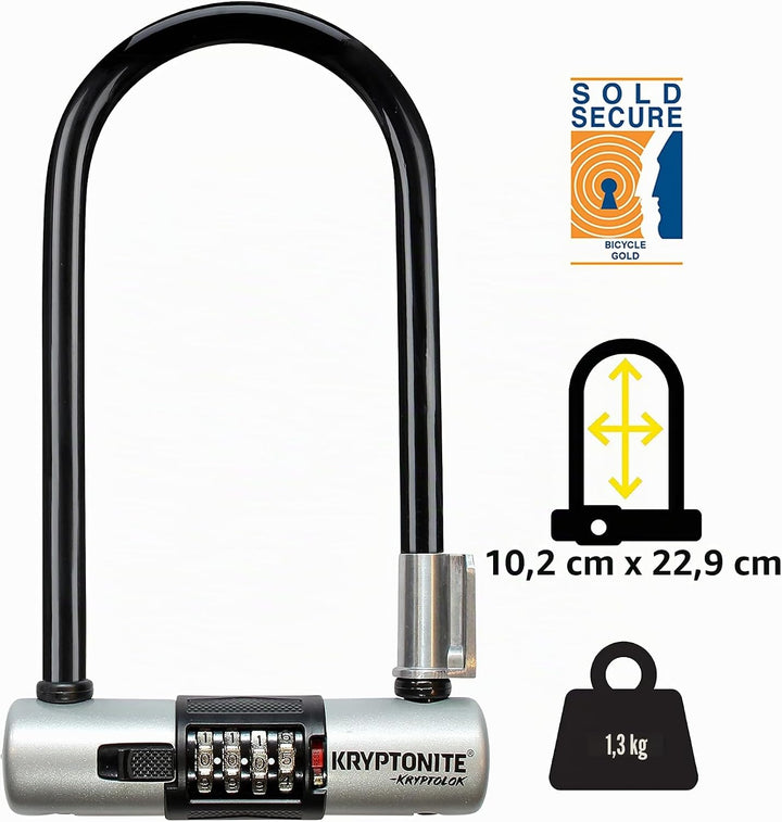 Kryptonite Unisex-Adult Antirrobo U KryptoLok Combo Komponenten und Ersatzteile, Mehrfarbig, One Siz