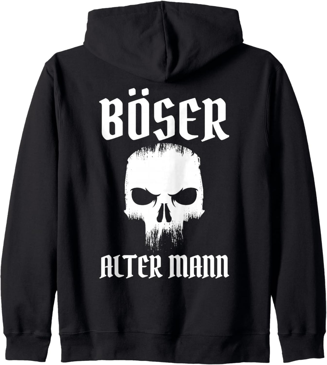 Backprint Böser alter Mann Opa und Grossvater Kapuzenjacke