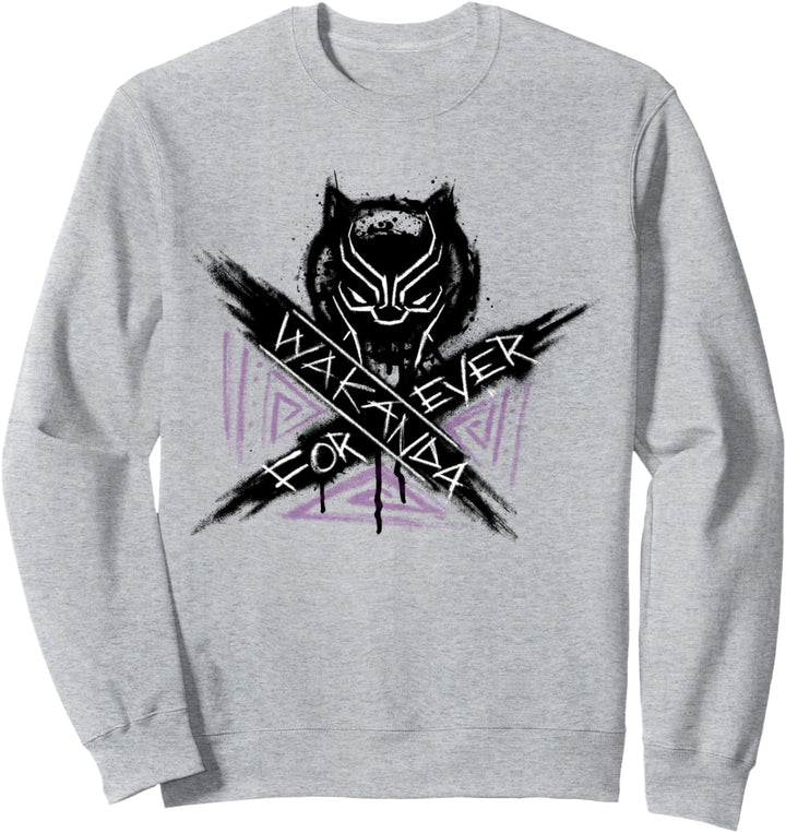 Marvel Black Panther Wakanda Forever Painted Sweatshirt