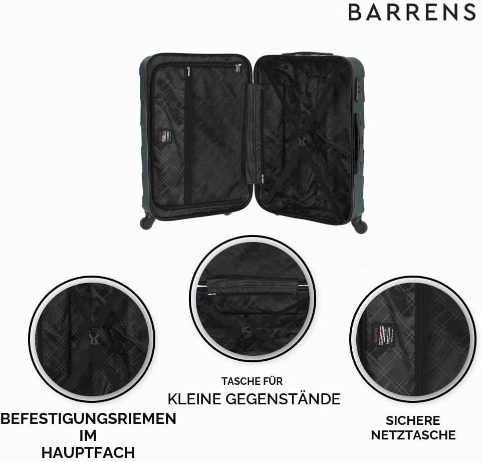 BARRENS Mittel Koffer | Aufgabegepäck | 66x46x26 cm | 60 L | Hochschlagfestes ABS-Material | Chiffri