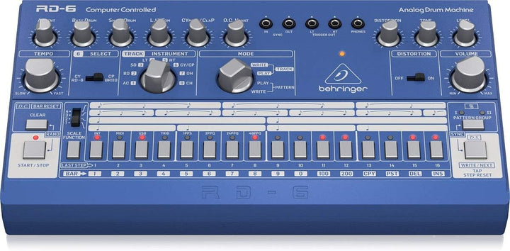Behringer RD-6-BU Blau RHYTHM DESIGNER RD-6 Single, Blau RHYTHM DESIGNER RD-6 Single
