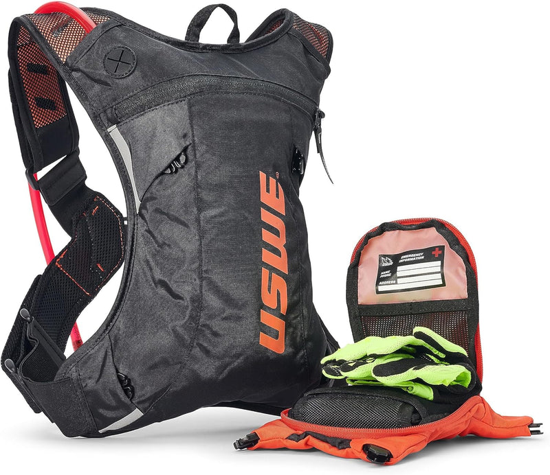 USWE Moto Hydro Hydration Pack - with Water Bladder, a High End, Bounce Free Backpack for Enduro and