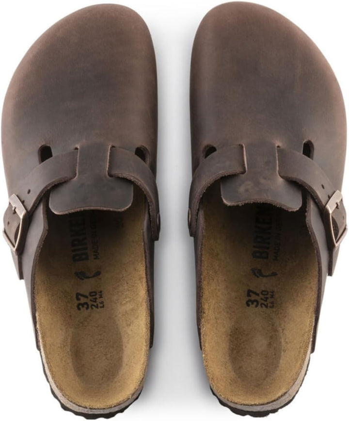 Birkenstock Classic BOSTON Unisex-Erwachsene Clogs 35 EU Schmal Braun Habana, 35 EU Schmal Braun Hab