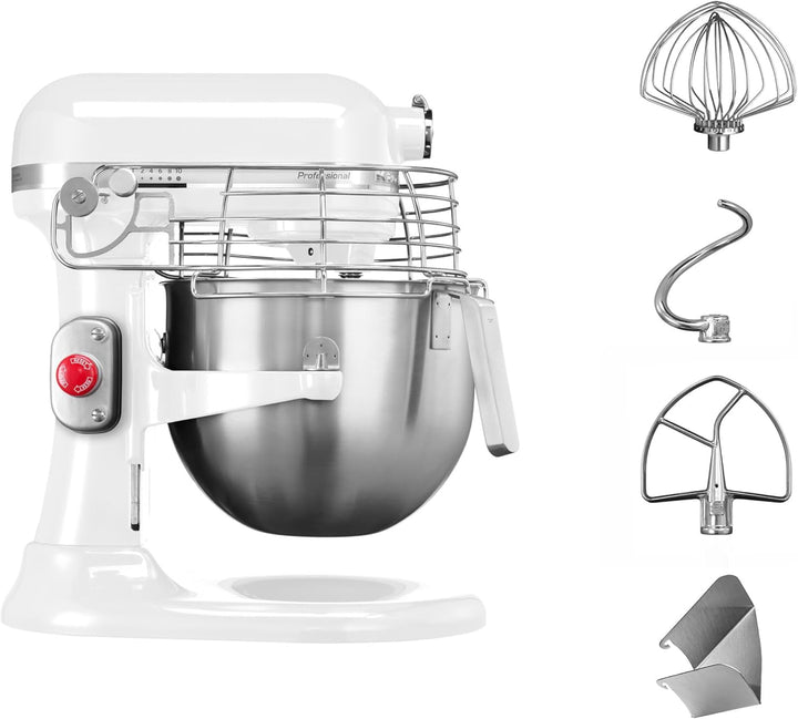 Kitchenaid 5KSM7990XEWH Küchenmaschine PROFESSIONAL Abmessung Produkt: 41,7 x 37,1 x 28,7 cm Weiss,