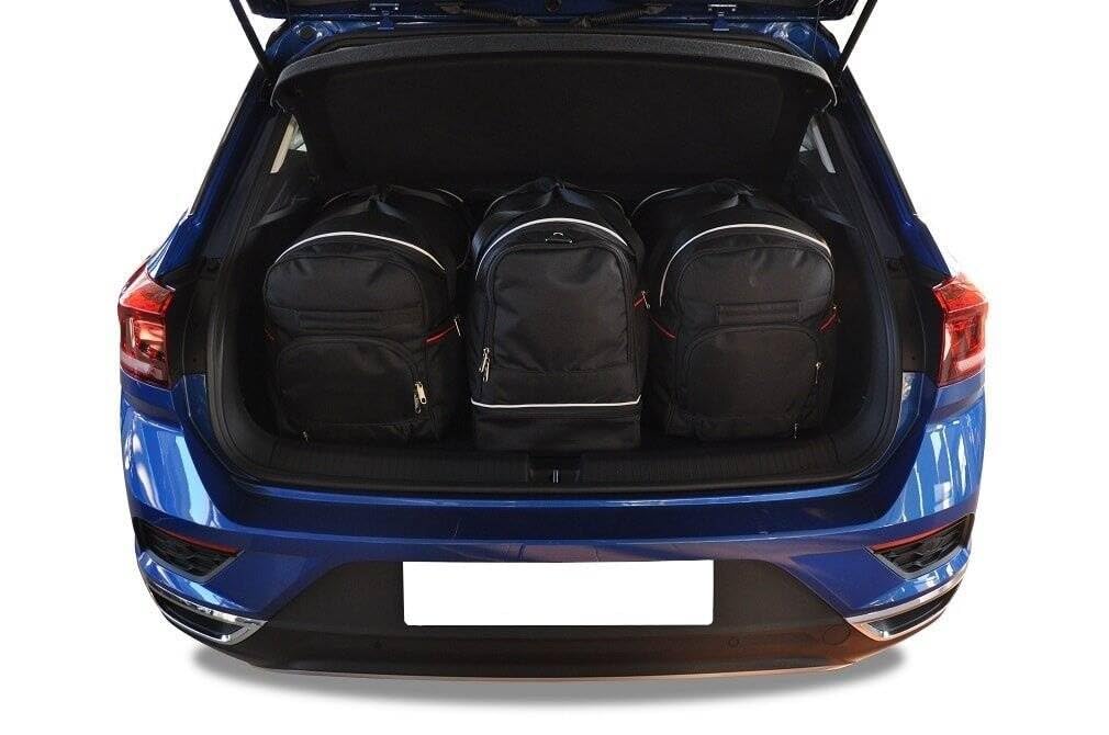 KJUST Dedizierte Kofferraumtaschen 3 STK kompatibel mit VW T-ROC I 2017+ CarBags