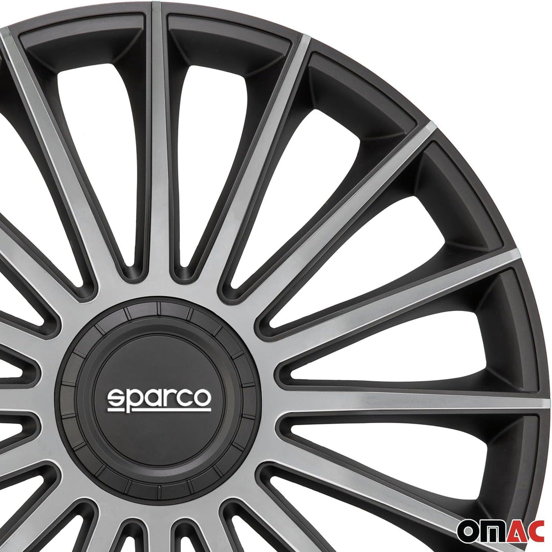 Sparco Satz Radzierblenden Treviso 14-Zoll Schwarz/Silber TREVISO 14 zoll SCHWARZ/SILBER, TREVISO 14