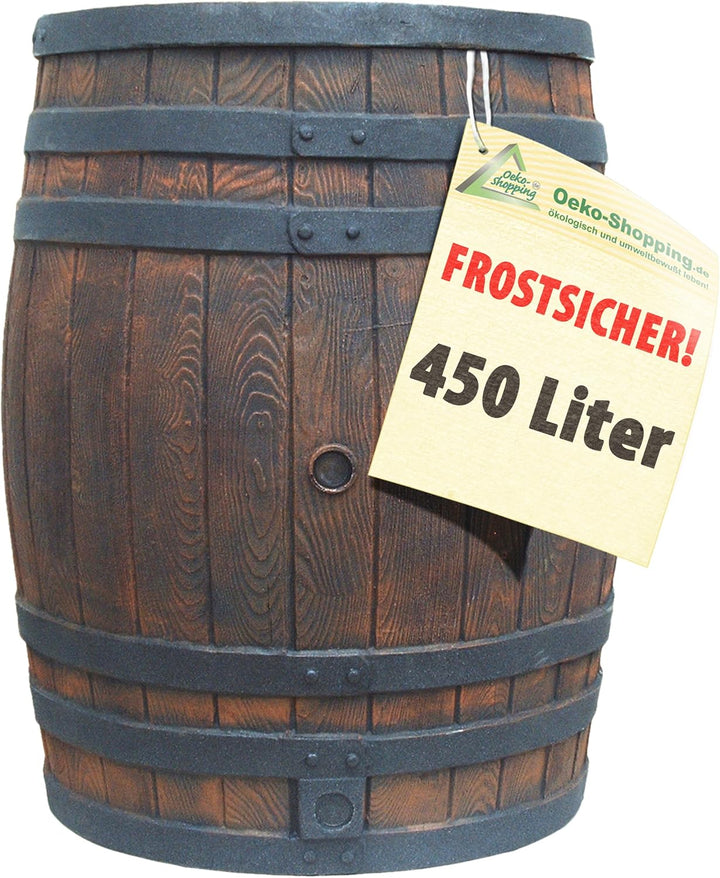 EICHENFÄSSER SITZGARNITUR, REGENFASS Wasserfass REGENWASSERTONNE Wassertonne - FROSTSICHERES Gartenf