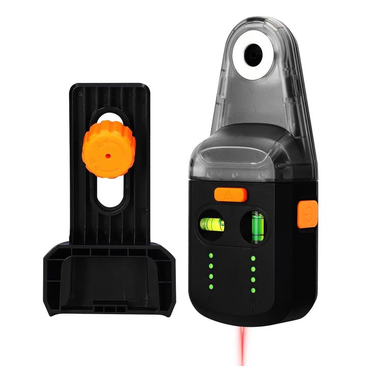 Laser Nivellierwerkzeug, 4 in 1 Wandwaage mit Linienlaser/Bohrstaubsammler/Elektronischer Vakuum-Sau