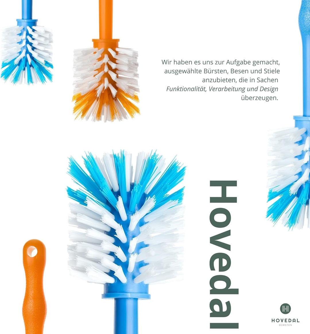 Reinigungsbürste 3er Pack, Spülbürste für Mixbehälter und Messer, Ideales Zubehör zum Reinigen von K
